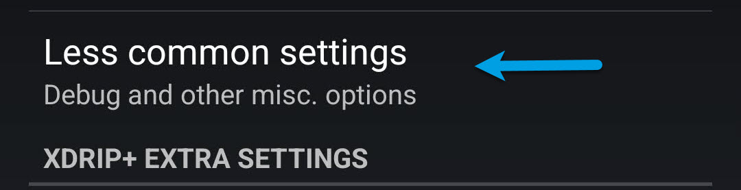 Less Common settings